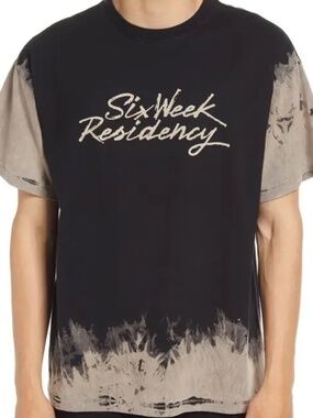 Six Week Residency Sun Bleached Eclipse Logo Tee Black